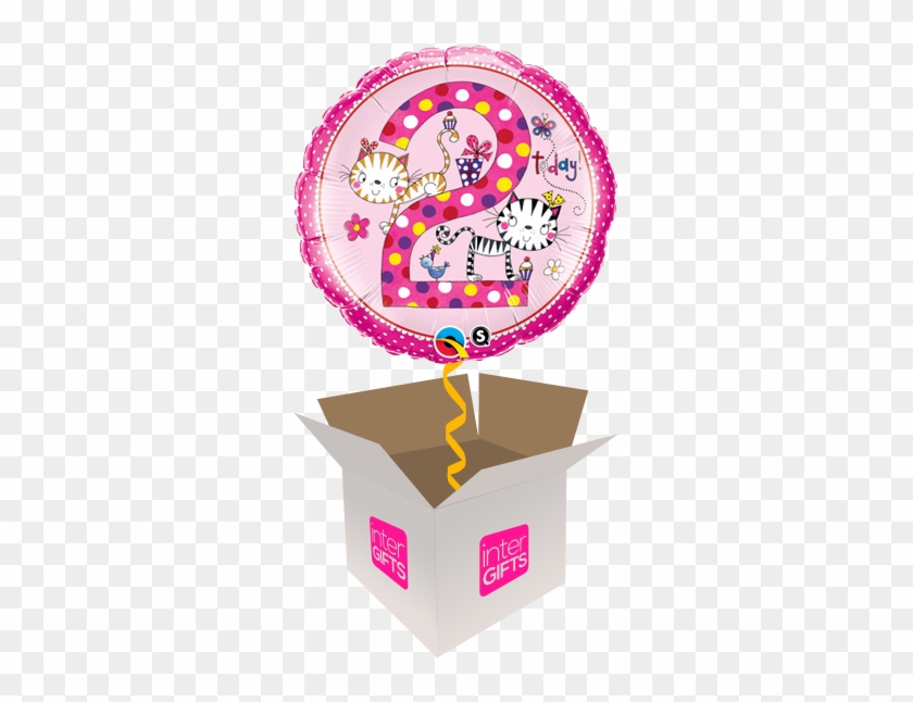 2nd Birthday Pink Cats - 2nd Birthday Balloon #966659
