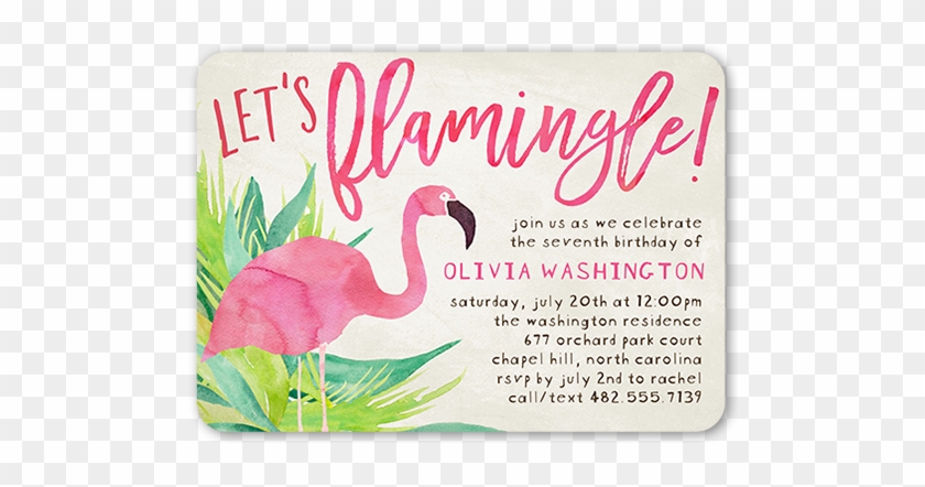 Let's Flamingle Birthday Invitation - Let's Flamingle Invitation #966682