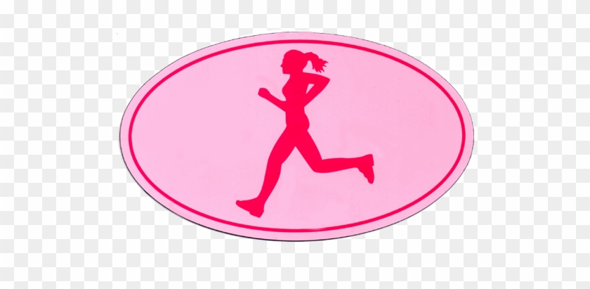 Car Magnet "omm Girl" - Female Runner In Sunset #966688