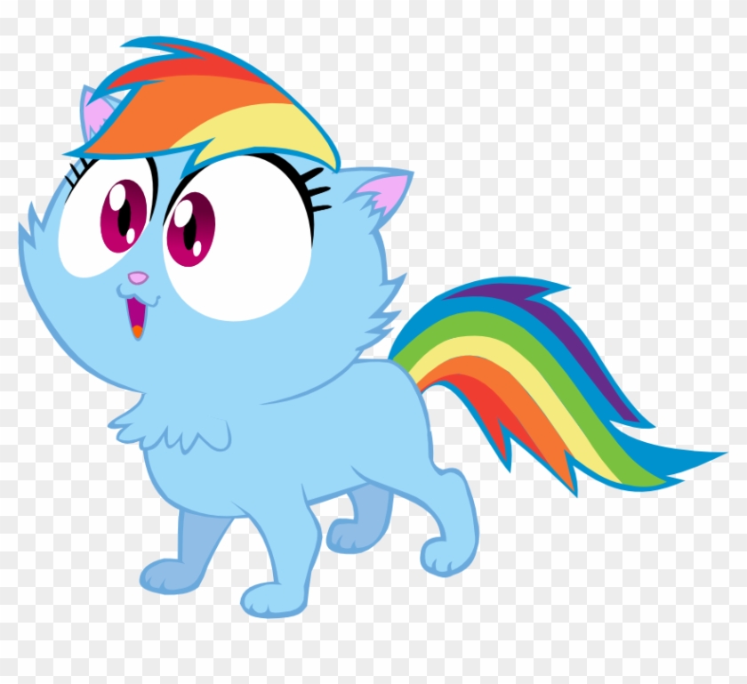 Rainbow Cat By Megarainbowdash2000 - Rainbow Dash As A Cat #966744