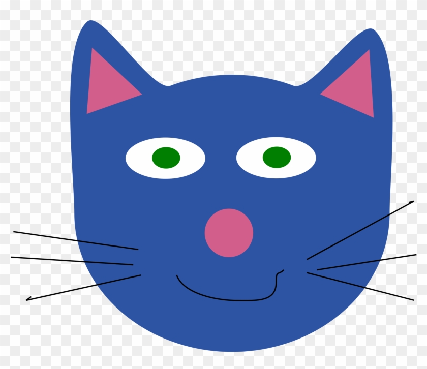 File - Cat Drawing - Svg - Blue Cat Drawing Art #966773