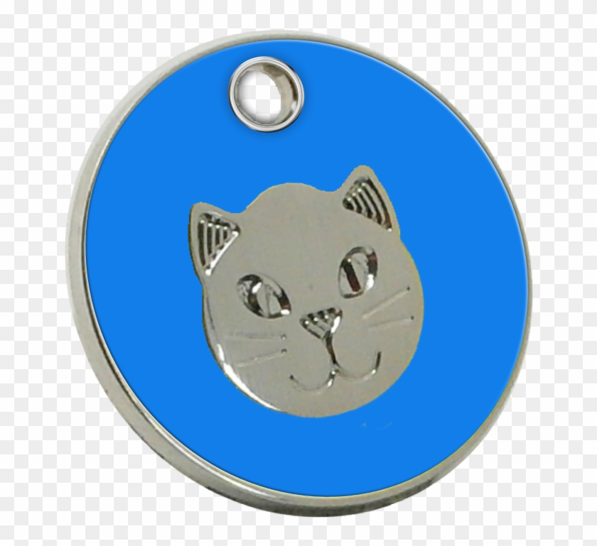 Enamel Cat Id Tag - Cobalt Blue #966785