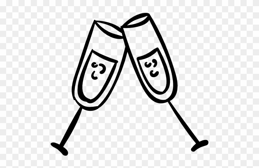 Champagne Toast Free Icon - Icono De Brindis Png #966886