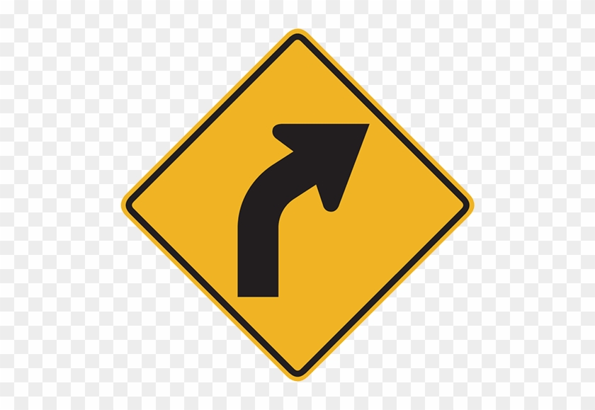 Right Curve - Right Turn Road Sign #966891