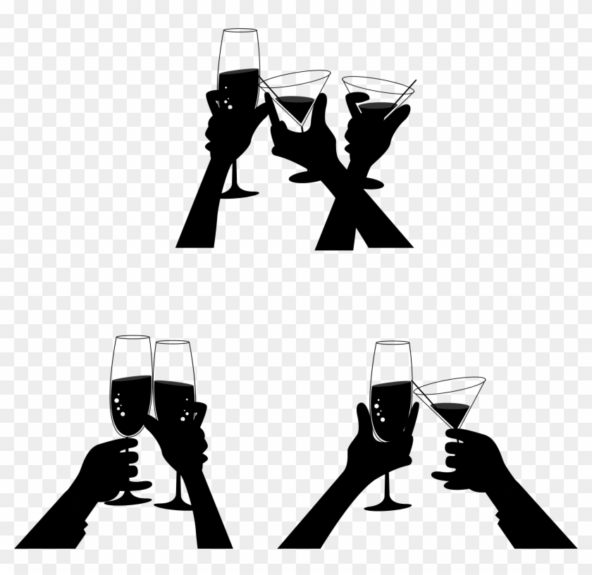 Champagne Euclidean Vector Toast Cup - Toast Drink Png Silhouette #966895