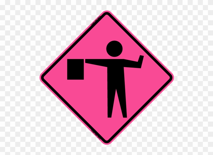 Flagger Symbol - Construction Signs #966904