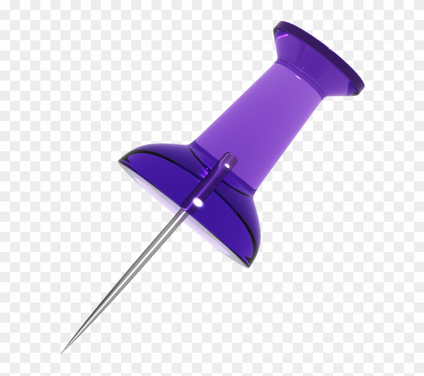 Purple Transparent - Drawing Pin #966931