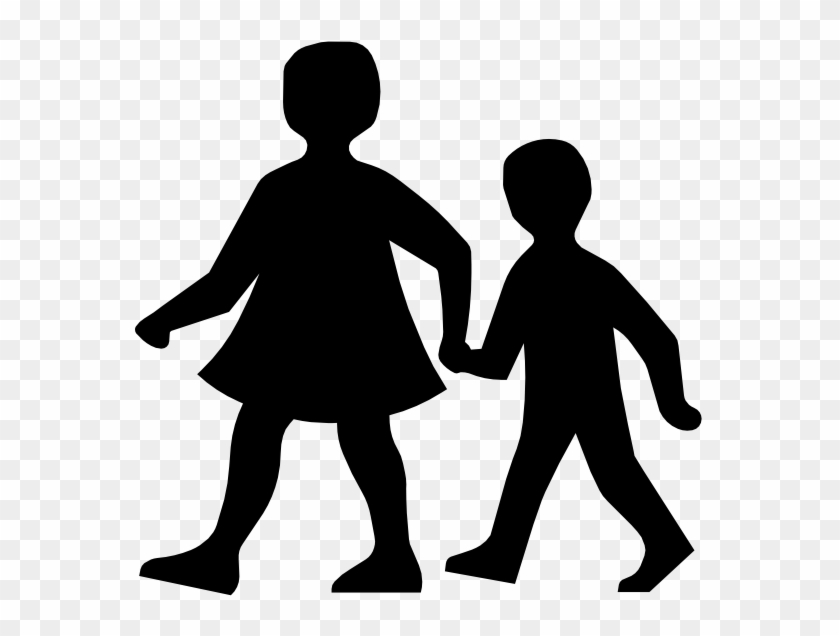 Ryanlerch Children Crossing Road Sign 1 Scalable Vector - Children Silhouette Clip Art #966936