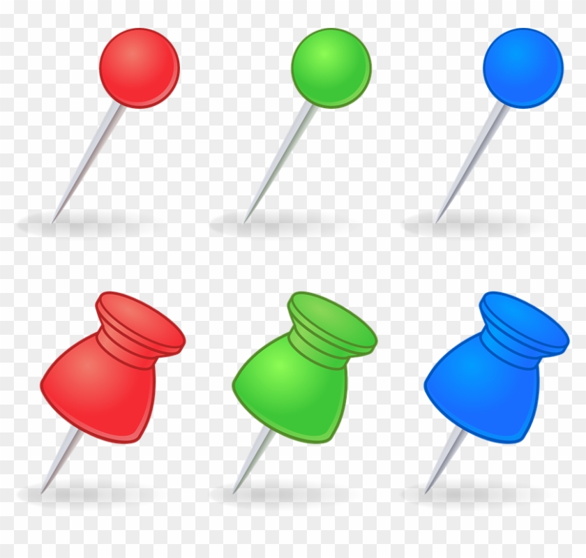 Push Pin Clip 17, - Free Clip Art Pin #966942