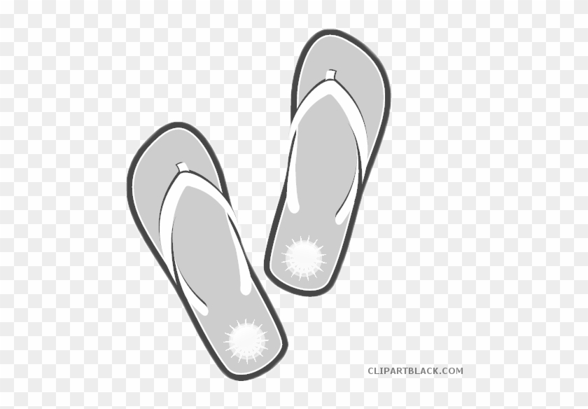 Flip Flop Tools Free Black White Clipart Images Clipartblack - Clip Art Sandals Transparent #967014
