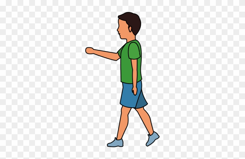 Man Cartoon Icon - Drawings Of Kid Walking - Free Transparent PNG Clipart  Images Download