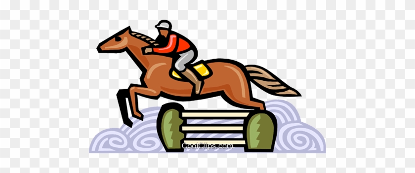 Horse Jumping Royalty Free Vector Clip Art Illustration - Horse Jumping Clipart #967223