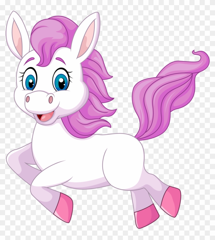 Illustration Of Cute Beautiful Pony Horse Running Isolated - Pony #967237