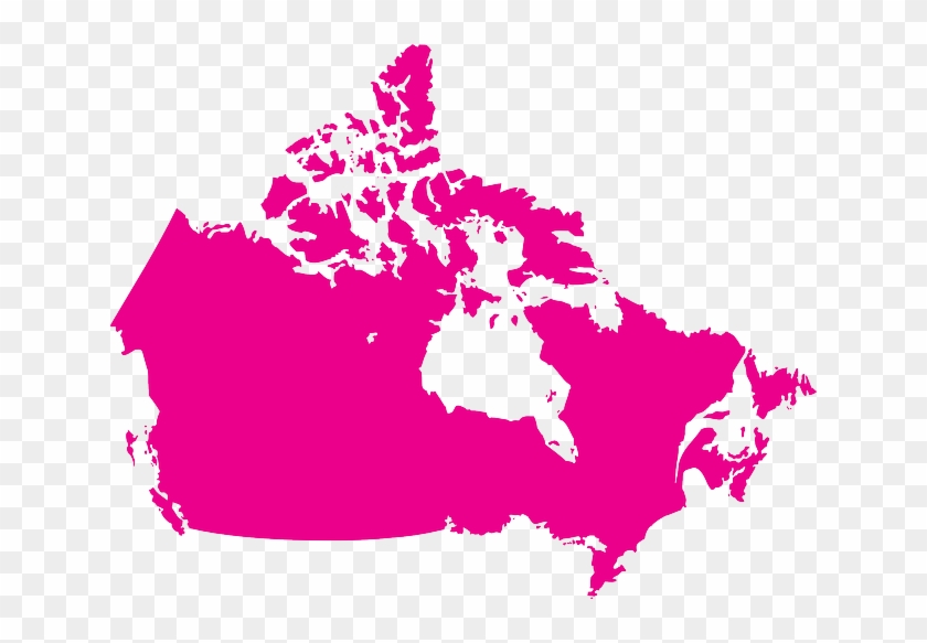 Geography, Canada, Silhouette, Pink, Land - Canada Silhouette Png #967269