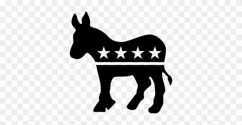 Democratic Donkey Pictures Group - Democratic Party Logo Black And White #967373