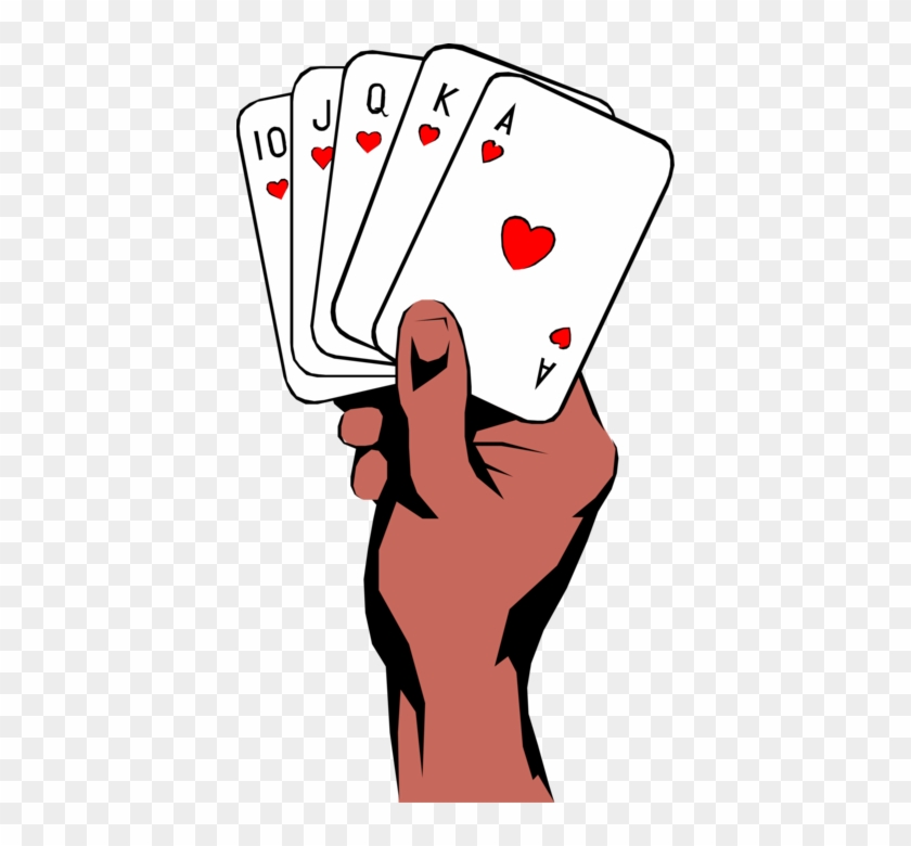 Vector Illustration Of African American Hand Holding - Holding Cards Clipart #967403
