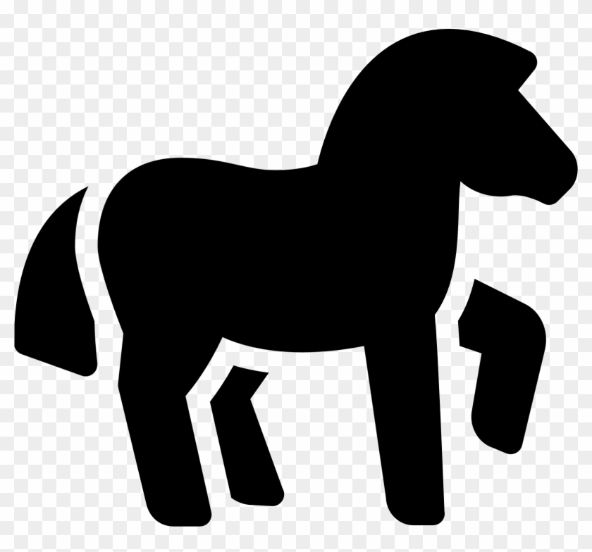 Horse Racing Clipart Animal Tail - Icon Pony Black #967466