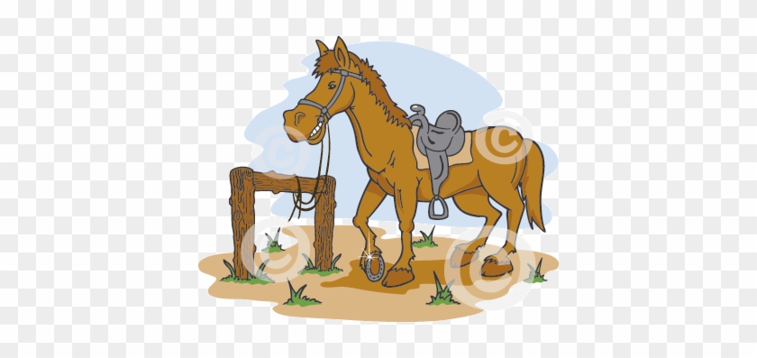 Funny Horse Clipart - Western Horse Funny Cartoon #967540