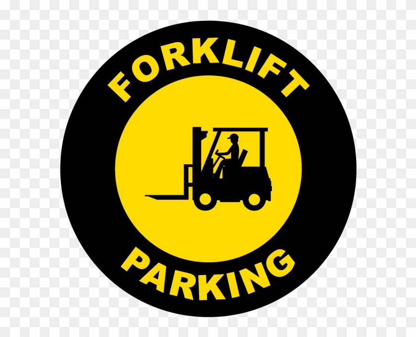 Forklift Parking Floor Sign - Green Cross For Safety Logo #967597