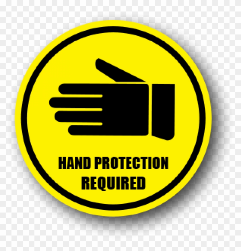 Durastripe Safety Floor Sign, Hand Protection Required - Hand Safety Icon #967614