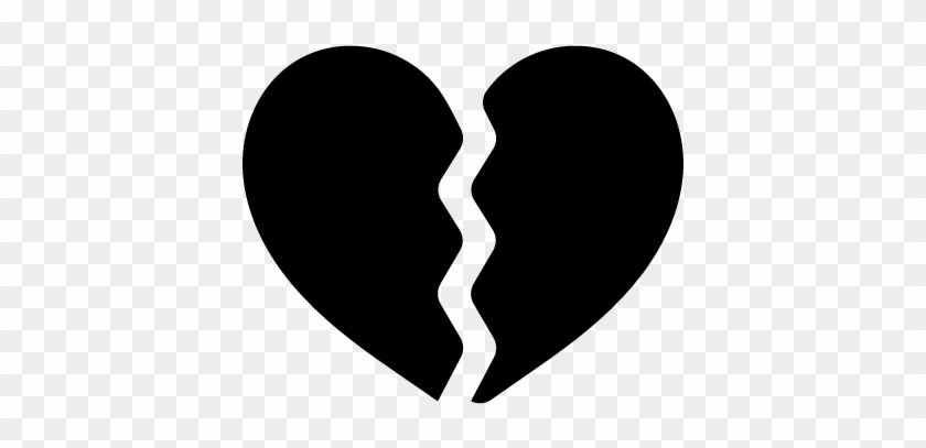 Broken Heart Divided In Two Parts Vector - Heart Divided #967754