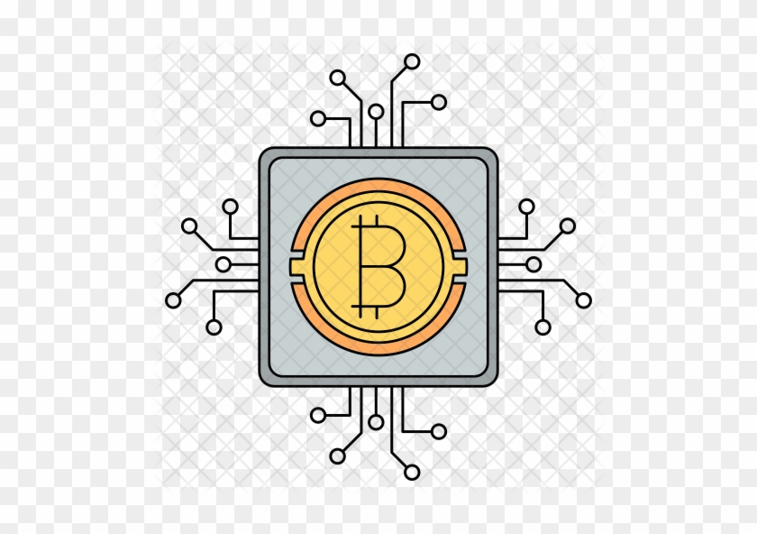 Circuit With Bitcoin Icon - Electrical Network #967856