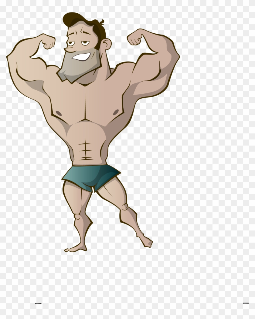 Vector Painted Strong Man - Strong Men Cartoon - Free Transparent PNG  Clipart Images Download