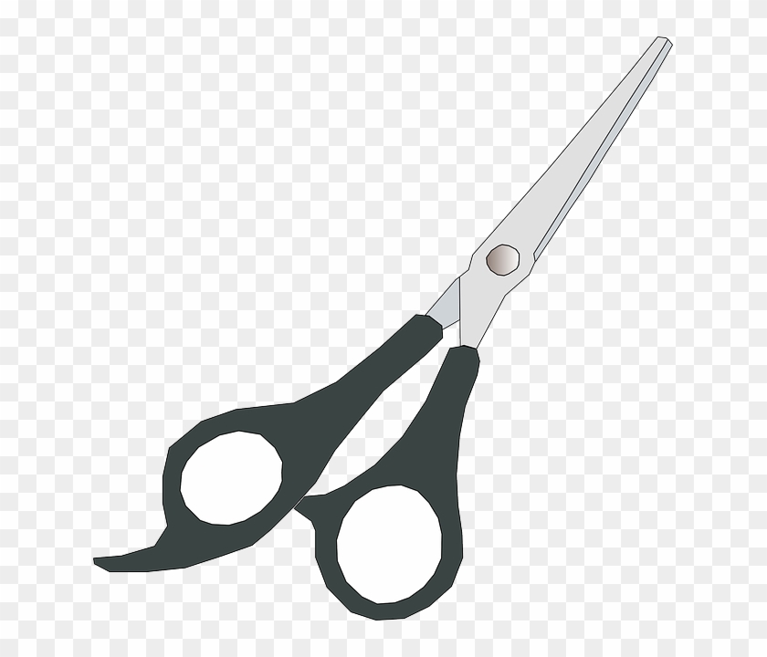 Scissors, Outline, Cartoon, Closed, Free, Barber, Hair - Hair Scissors Clip Art #967876