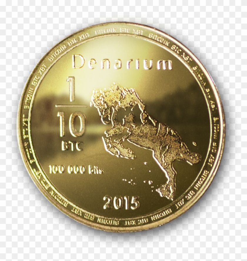 Denarium 1/10 Btc Gold Plated - Denarium Coins #967885