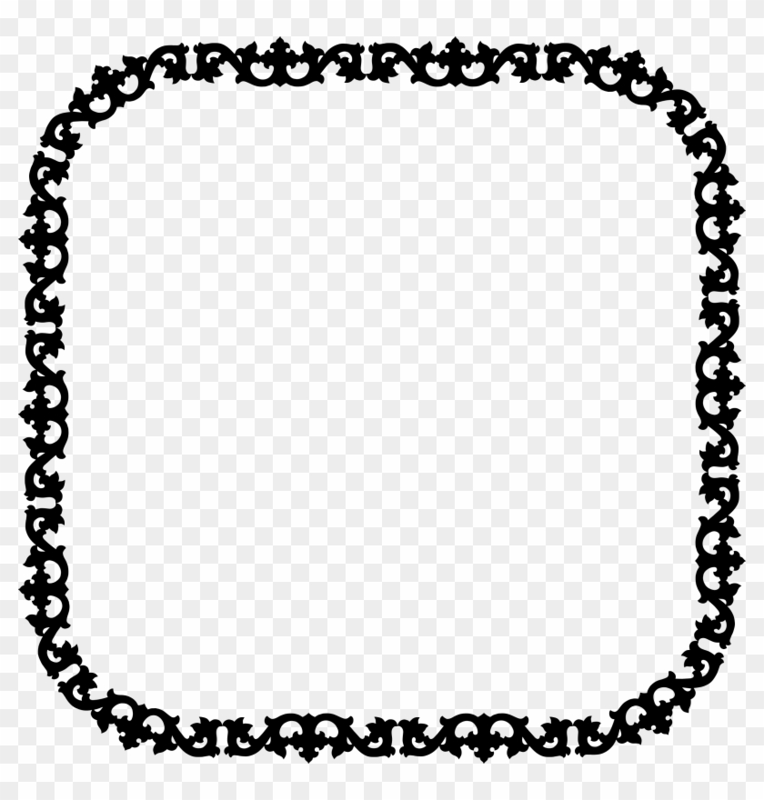 Decorative Flourish Silhouette Clipart - Round Cadre #968571