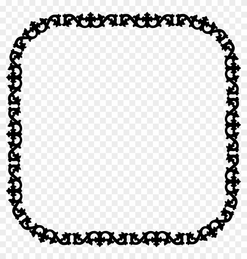 Decorative Flourish Silhouette Clipart - Round Cadre #968571