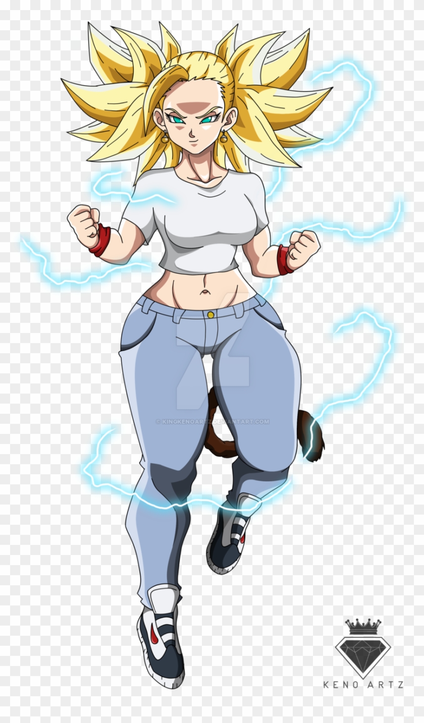 Chaya Super Saiyan 2 Remastered By Kingkenoartz - Personajes Inventados De Dragon Ball Z Png #968638