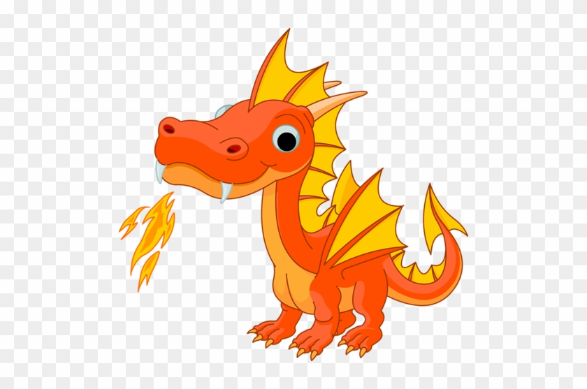 Royalty Free Rf Clipart Illustration Of A Cute Orange - Draw A Dragon Fire #968656