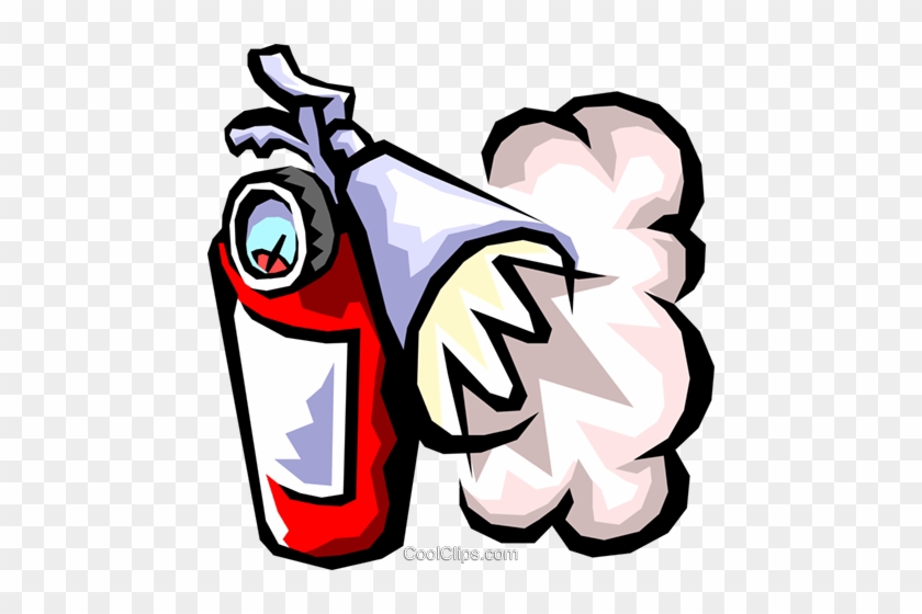 Fire Extinguisher Royalty Free Vector Clip Art Illustration - Fire Extinguisher In Use #968879