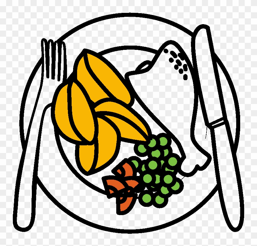 Illustration Of Food On A Plate - Food #968989