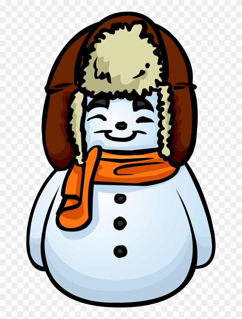 Orange Scarf Snowman - Orange Scarf Snowman #969046