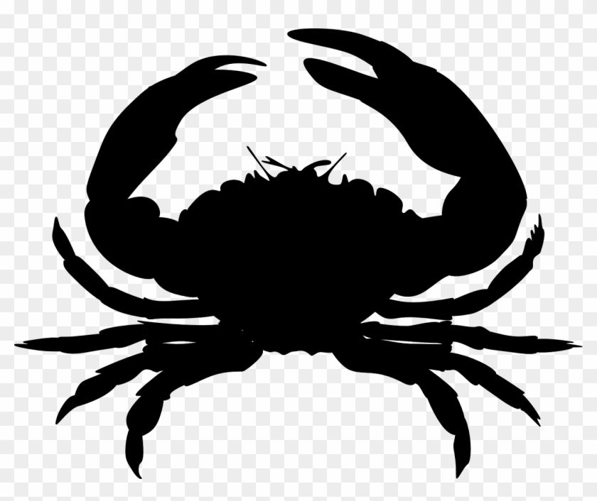 Crab Silhouette Clip Art - Crab Silhouette #969284