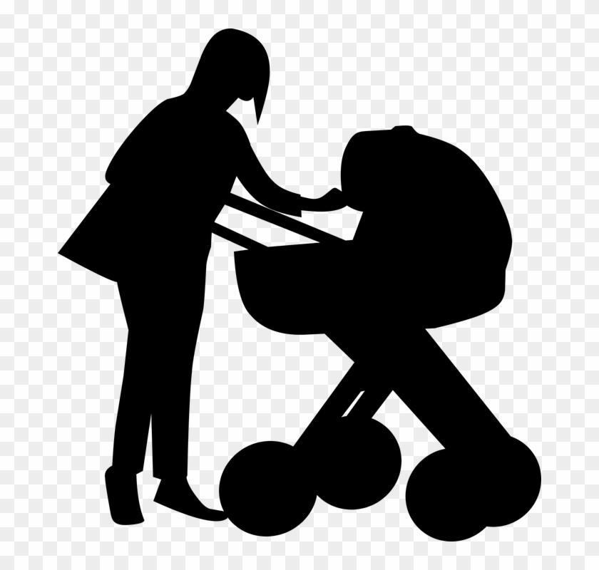 Silhouette, Mother, Stroller, Baby, Bag, Buggy - Baby Transport #969361