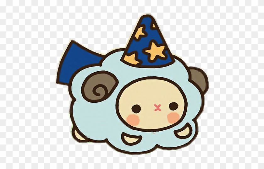 Sheep Cute Kawaii Adorable Blue Wizard Sorcerer Supersh - Kawaii #969435