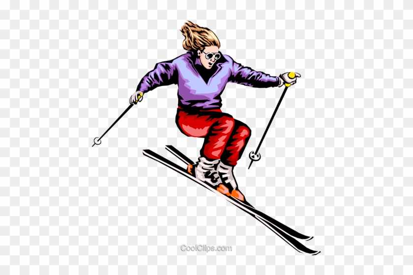 Freestyle Skier Royalty Free Vector Clip Art Illustration - Animated Skiing #969706