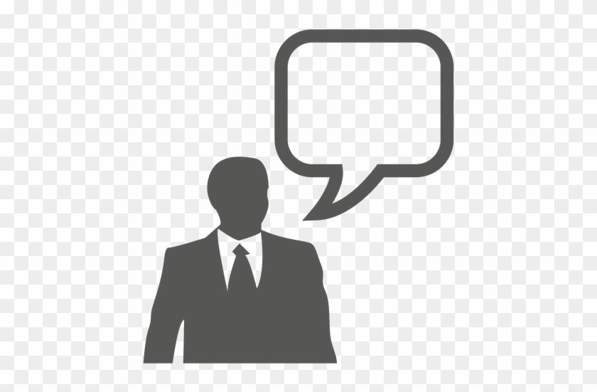 Businessman Text Bubble Icon Transparent Png - Hombre De Negocios Caricatura Señalando #969826