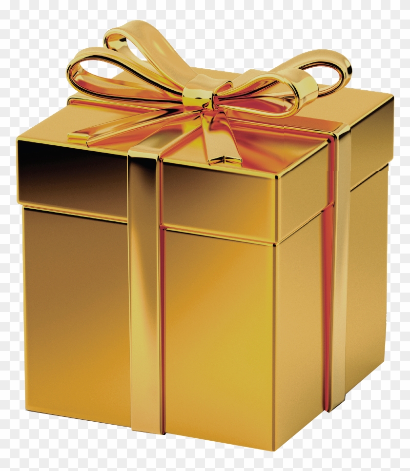 Gold Gift Box Png #970017