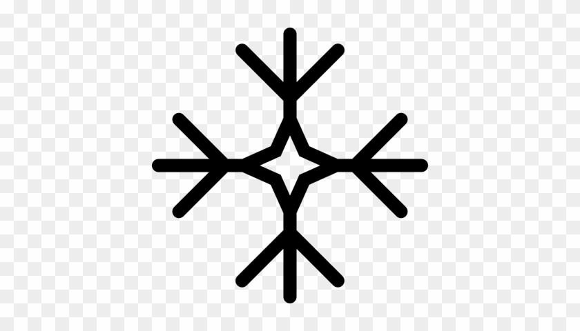 Snowflake Thin Outline Vector - Jormungandr Symbol #970106