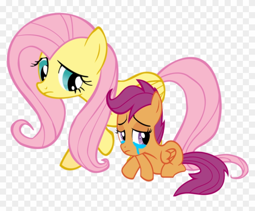 Fluttershy Stands By Scootaloo By Darthvader447 - Mlp Scootaloo And Fluttershy #970225