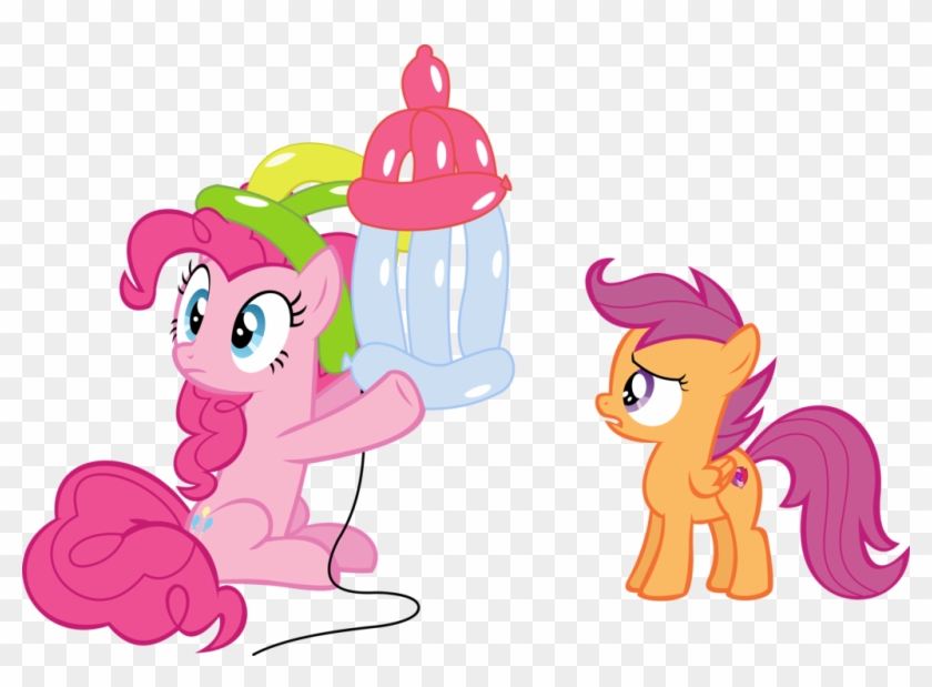 Pinkie Pie And Scootaloo Vector - Pinkie Pie And Scootaloo #970276