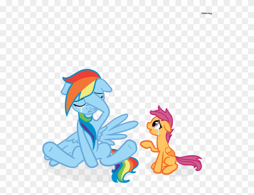 Hudoyjnik, Crying, Rainbow Dash, Safe, Scootaloo - Rainbow Dash And Scootaloo Crying #970285