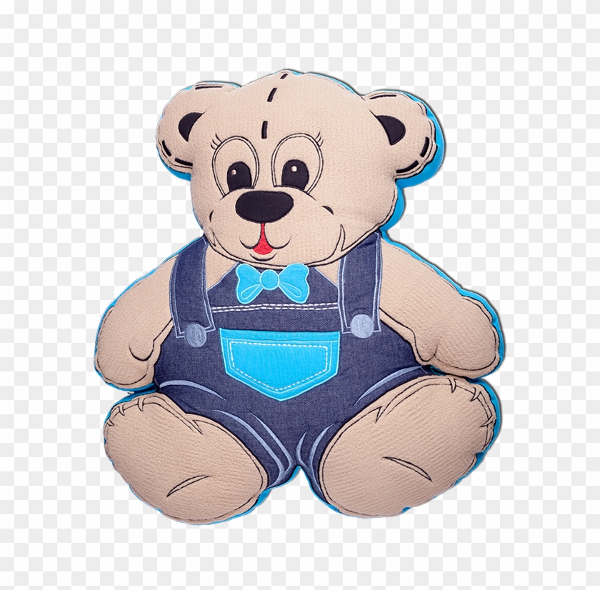 Blue Teddy Bear Cushion - Cartoon #970284