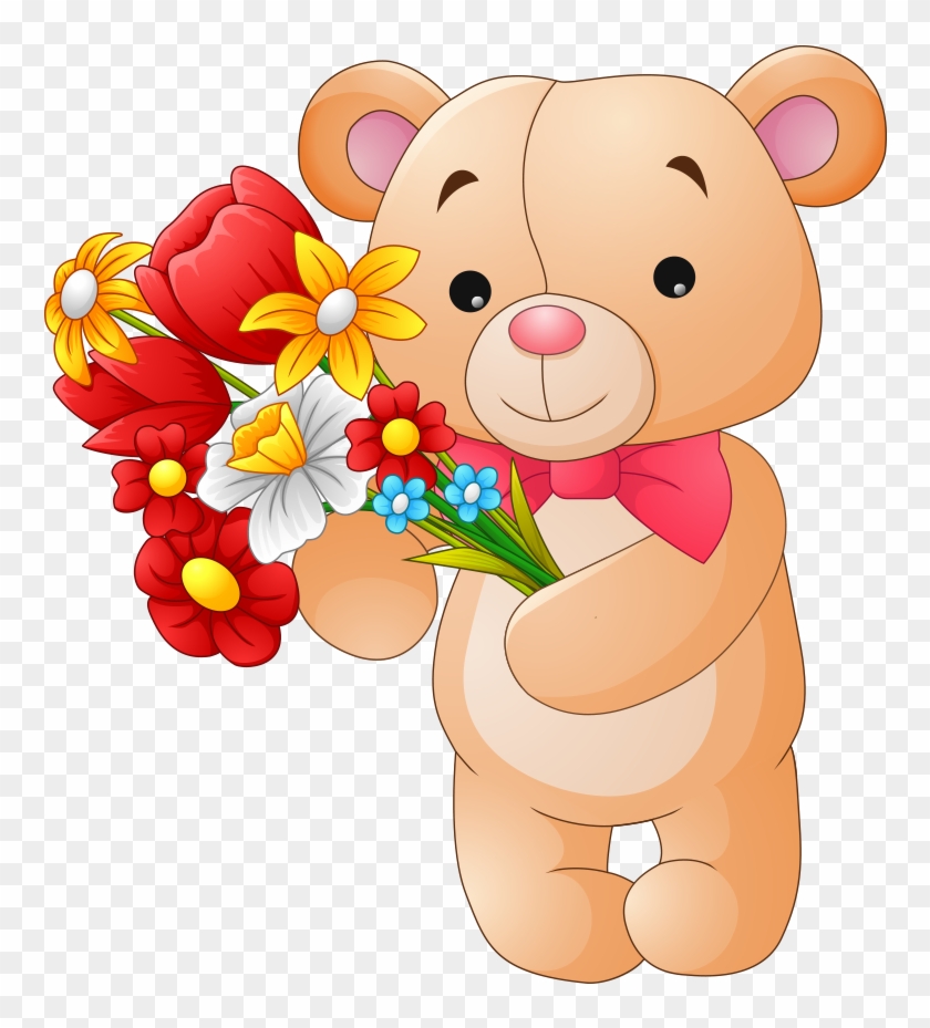 Teddy Bear Flower Stock Photography - Teddy Bear In Cartoon #970287