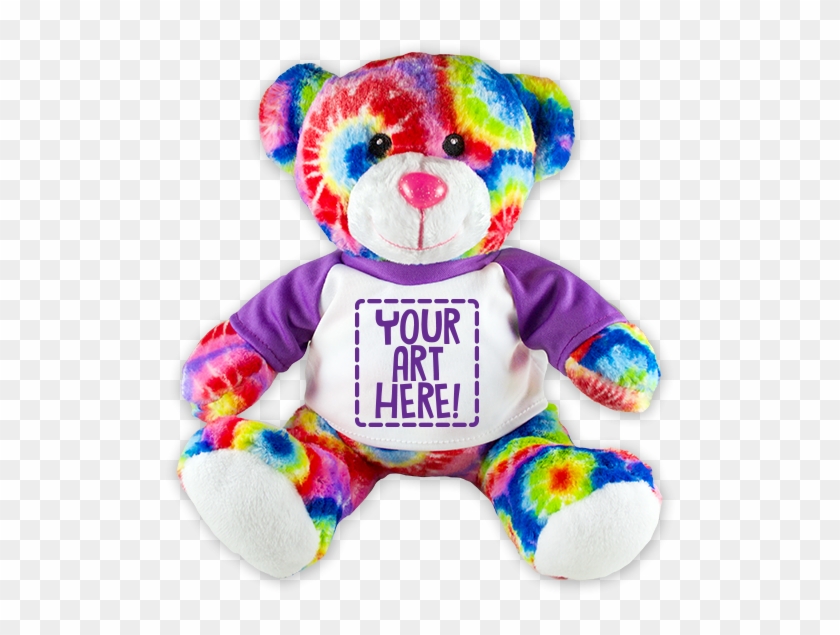Peace Pals Teddy Bear - Flutter Hut Get Well Soon Teddy Bear Tie Dye Plush #970299