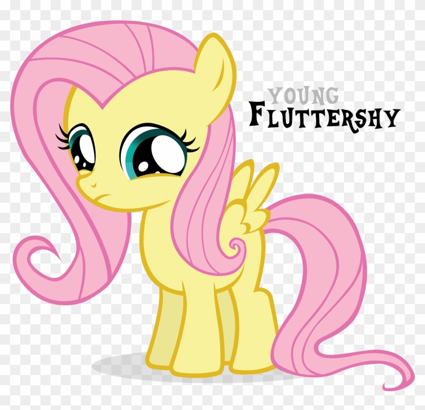 Young Fluttershy Fluttershy Rainbow Dash Pinkie Pie - My Little Pony Sticker #970326